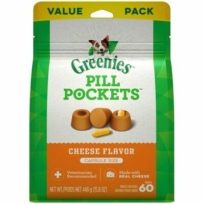 Greenies - Pill Pockets Dog Capsule Adult Pill Compliance Cheese Soft Treat