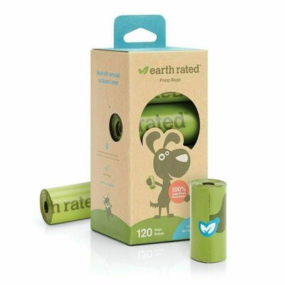 Earth Rated Dog Waste Bags, Extra Thick And Strong Poop Bags, Guaranteed Leak-Proof, Unscented, With 15 Bags Per Roll