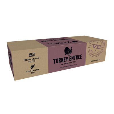 Vital Essentials Frozen Raw Turkey Entree Dog Food Patties, 12-lbs