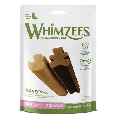 Whimzees Dog Puppy Breed Natural Dental Chews, X-Small/Small
