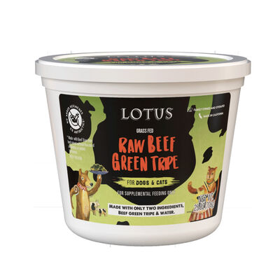 Frozen Lotus Raw Topper Beef Green Tripe Recipe for Dogs & Cats, 25-oz