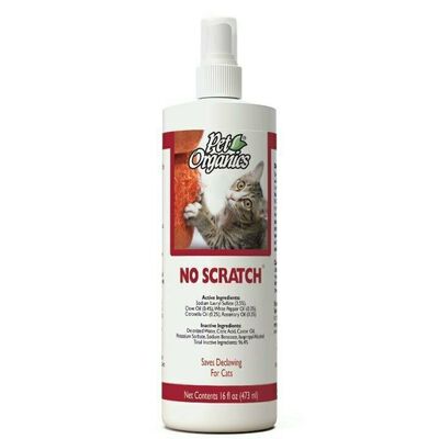 Pet Organics No Scratch Cat Scratching Deterrent, Stop Unwanted Scratching, Spray, 16-oz, Made In The USA