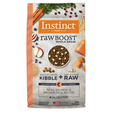 Instinct Raw Boost Whole Grain Salmon & Brown Rice Dry Dog Food, 4.5-lb