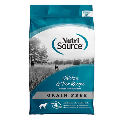 Nutrisource Chicken & Pea Recipe Dry Dog Food Grain Free, 26-lb