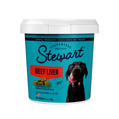 Stewart Single Ingredient Freeze Dried Raw Beef Liver Dog Treats, 4-oz