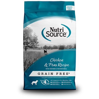 NutriSource Grain Free Chicken & Pea Recipe Dry Dog Food, 4-lbs