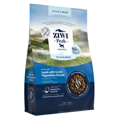 Ziwi Peak Steam & Dried Lamb with Green Vegetables Recipe Dog Food, 7.1-lb