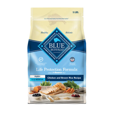 Blue Buffalo Life Protection Formula Chicken & Brown Rice Recipe with DHA and ARA Puppy Dry Dog Food, 5-lb
