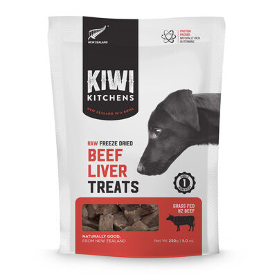 Kiwi Kitchens Raw Freeze Dried Beef Liver Dog Treats, 9-oz