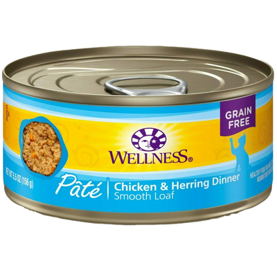 Wellness Complete Health Natural Grain Free Wet Canned Cat Food, Chicken & Herring