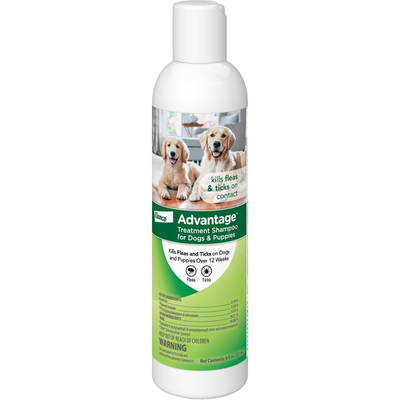 Advantage Flea & Tick Treatment Shampoo For Dogs & Puppies, 8 Fl.-oz