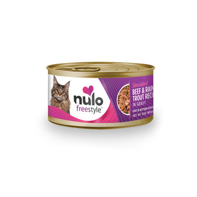 Nulo FreeStyle Cat Shredded Beef & Rainbow Trout Can, 3-oz