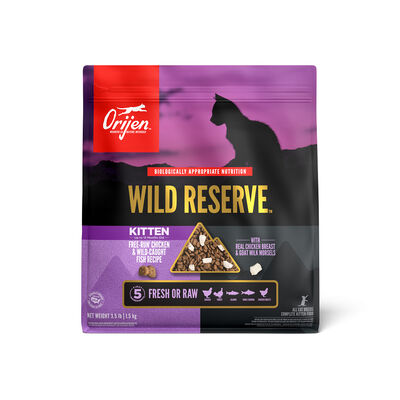 ORIJEN Wild Reserve Kitten Free-run Chicken & Wild-Caught Fish Recipe 3.5lb Bag