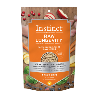 Instinct Freeze-Dried Raw Longevity Adult Chicken Bites Cat Food, 9.5-oz