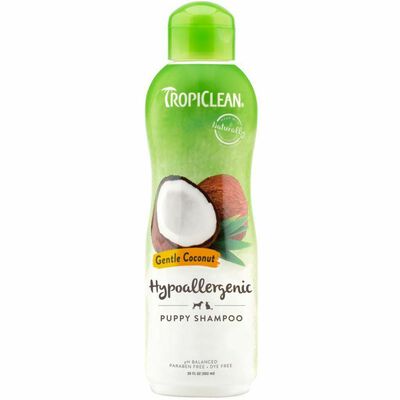 Tropiclean Gentle Coconut Hypoallergenic Puppy And Kitten Shampoo, 20-oz - Gentle Cleansing For Dogs And Cats With Sensitive Skin, Made In The USA