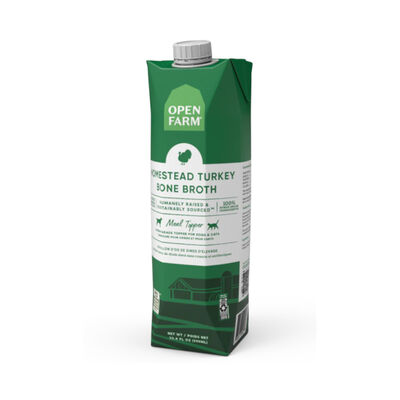 Open Farm Homestead Turkey Bone Broth for Dogs, 33.8-oz
