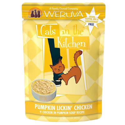 Weruva Cats In The Kitchen, Pumpkin Lickin' Chicken With Chicken Breast In Pumpkin Soup Cat Food, 3-oz Pouch