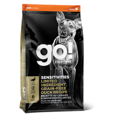 GO! SENSITIVITIES Limited Ingredient Grain Free Duck recipe for dogs 22lb