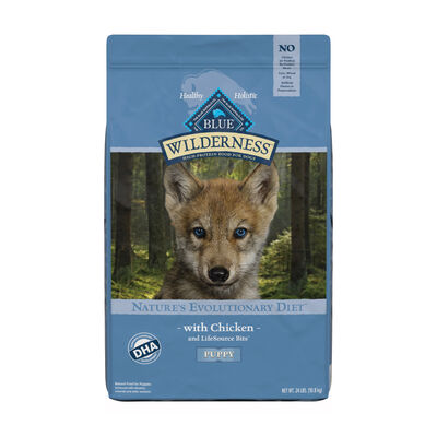 Blue Buffalo Wilderness High Protein Chicken Puppy Dry Dog Food, 24-lb
