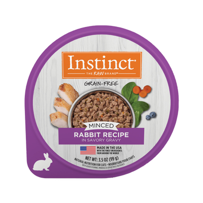 Instinct Grain-Free Minced Recipe With Real Rabbit Wet Cat Food Cups