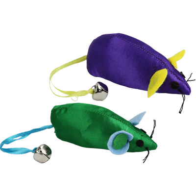 Multipet Mouse with Bell Cat Toy (1-count), 3.75-in