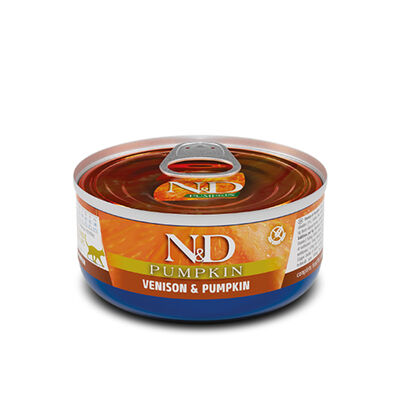 Farmina N&D Venison & Pumpkin Wet Food Cat Can, 2.5-oz
