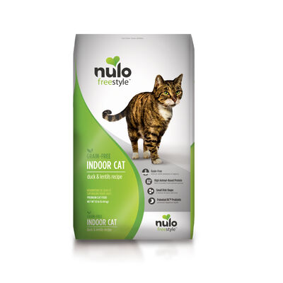Nulo FreeStyle Indoor Cat Grain-Free Duck & Lentils Bag, 12-lb