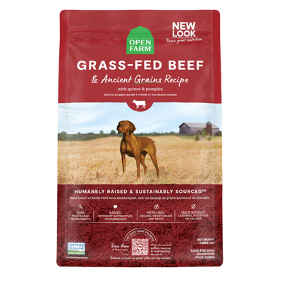 Open Farm Grass-Fed Beef and Ancient Grains Dog Food, 22-lb