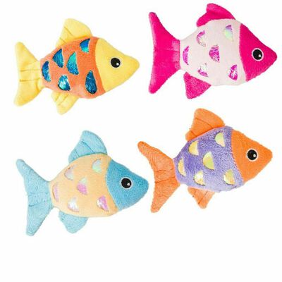 Shimmer Glimmer Fish Catnip Toy - Assorted - Each