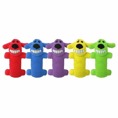 Multipet Loofa Assorted Colors Dog Toy (1-count), 6-in