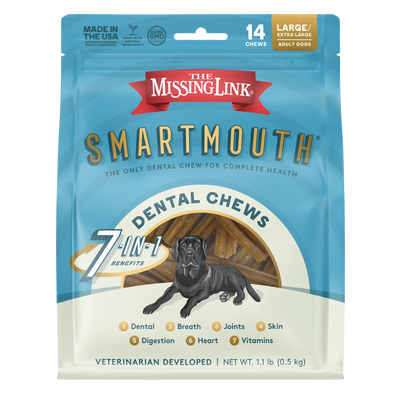 The Missing Link Smartmouth™ Dental Chews For Large/Extra Large Dogs 14 Count