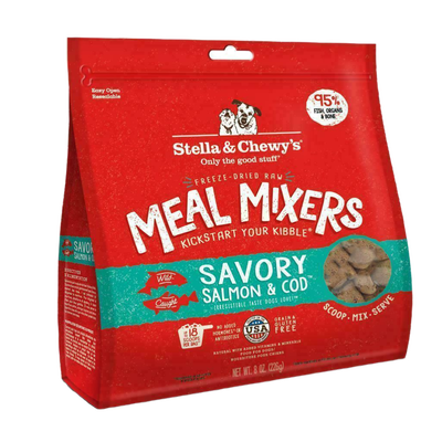 Stella & Chewy's Dog Freeze-Dried Raw, Savory Salmon & Cod Meal Mixers, 18-oz