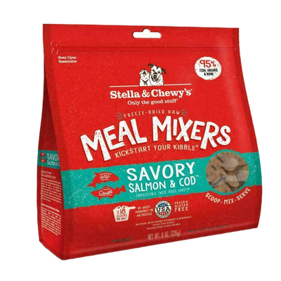Stella & Chewy's Dog Freeze-Dried Raw, Savory Salmon & Cod Meal Mixers, 8-oz