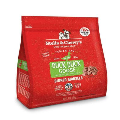 Frozen Stella & Chewy's Dog Frozen Raw, Duck Duck Goose Dinner Morsels, 4-lb