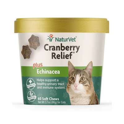 Naturvet Cranberry Relief Plus Echinacea For Cats, 60 Soft Chews