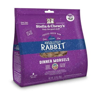 Stella & Chewy's Cat Freeze-Dried Raw, Absolutely Rabbit Dinner Morsels