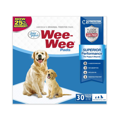 Four Paws Wee-Wee Superior Performance Dog Pee Pads, 30-pk