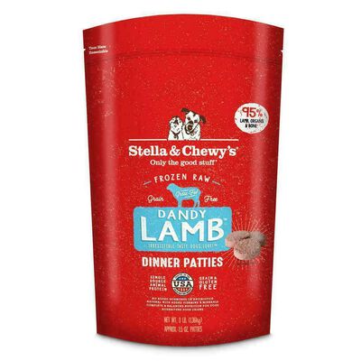 Frozen Stella & Chewy's Dog Frozen Raw, Dandy Lamb Dinner Patties, 12-lb
