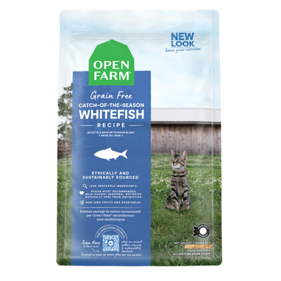 Open Farm Catch of the Season Whitefish Grain Free Dry Food for Cats, 4-lb