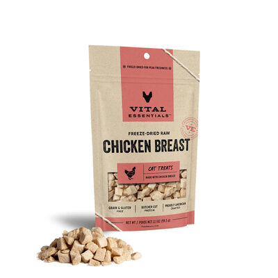 Vital Essentials Freeze-Dried Chicken Breast Cat Treat, 0.1-oz