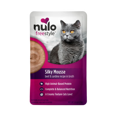 Nulo FreeStyle Cat Silky Mousse Beef & Sardine Pouch, 2.8-oz