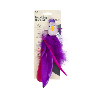 Huxley & Kent Cat Wand Refill 2PK PURPLE BIRDY FEATHER TEASERS