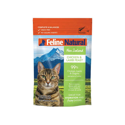 Feline Natural Chicken & Lamb Grain-Free Pouch, 3-oz