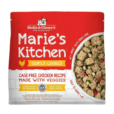 Stella & Chewy's Dog Gently Cooked Frozen, Marie's Kitchen Cage-Free Chicken Recipe, 3.25-lb