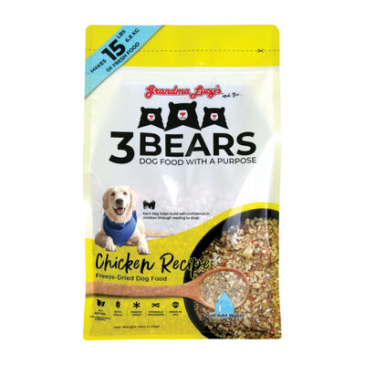 Grandma Lucy's 3 Bears Chicken Freeze-Dried Dog Food, 3-lb