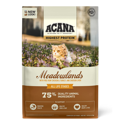 Acana Meadowlands Cat Dry Food, 10-lb