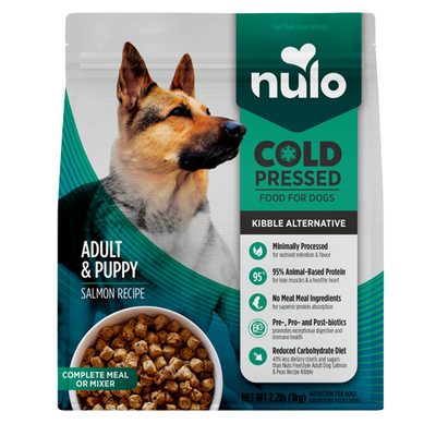 Nulo Cold Pressed Salmon Recipe Grain-Free Puppy & Adult Dry Dog Food, 2.2LB Bag