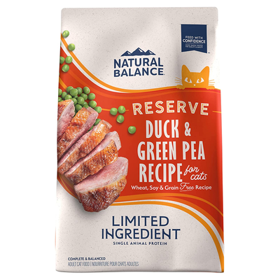 Natural Balance Limited Ingredient Grain Free Duck & Green Pea Dry Adult Cat Food, 10-lb
