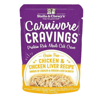 Stella & Chewy's Cat Carnivore Cravings, Chicken & Chicken Liver Recipe, 2.8-oz