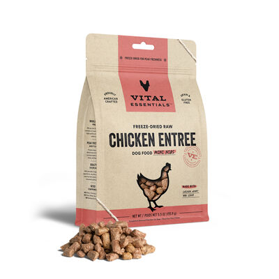 Vital Essentials Freeze-Dried Chicken Mini-Nibs Dog Entree, 5.5-oz